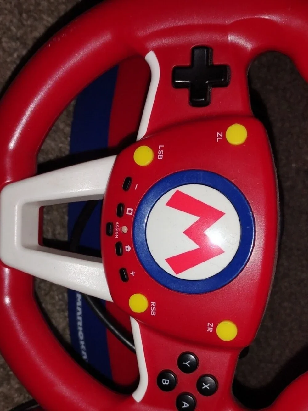 Red Mario Cart Sim Steering wheel+Pedals